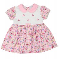 E33218: Baby Girls Embroidered, Lined Dress (1-2 Years)